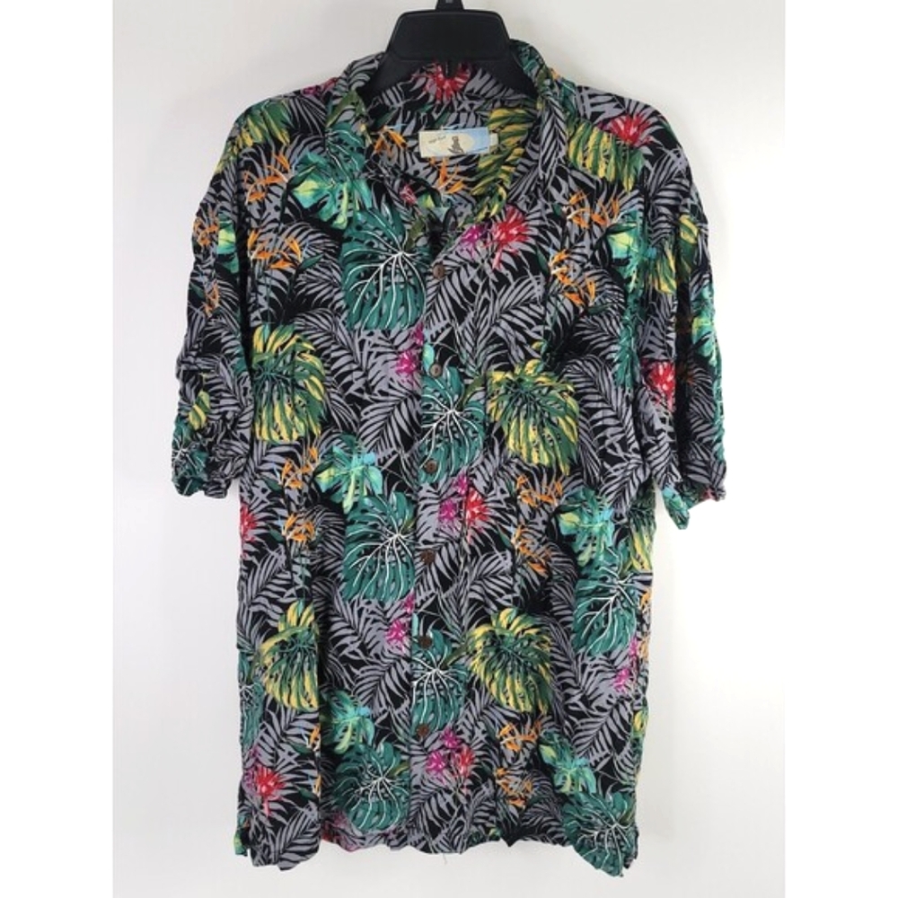 High Surf Shirt Mens 2XL Vintage Button Tropical Short Sleeve Floral Colorful